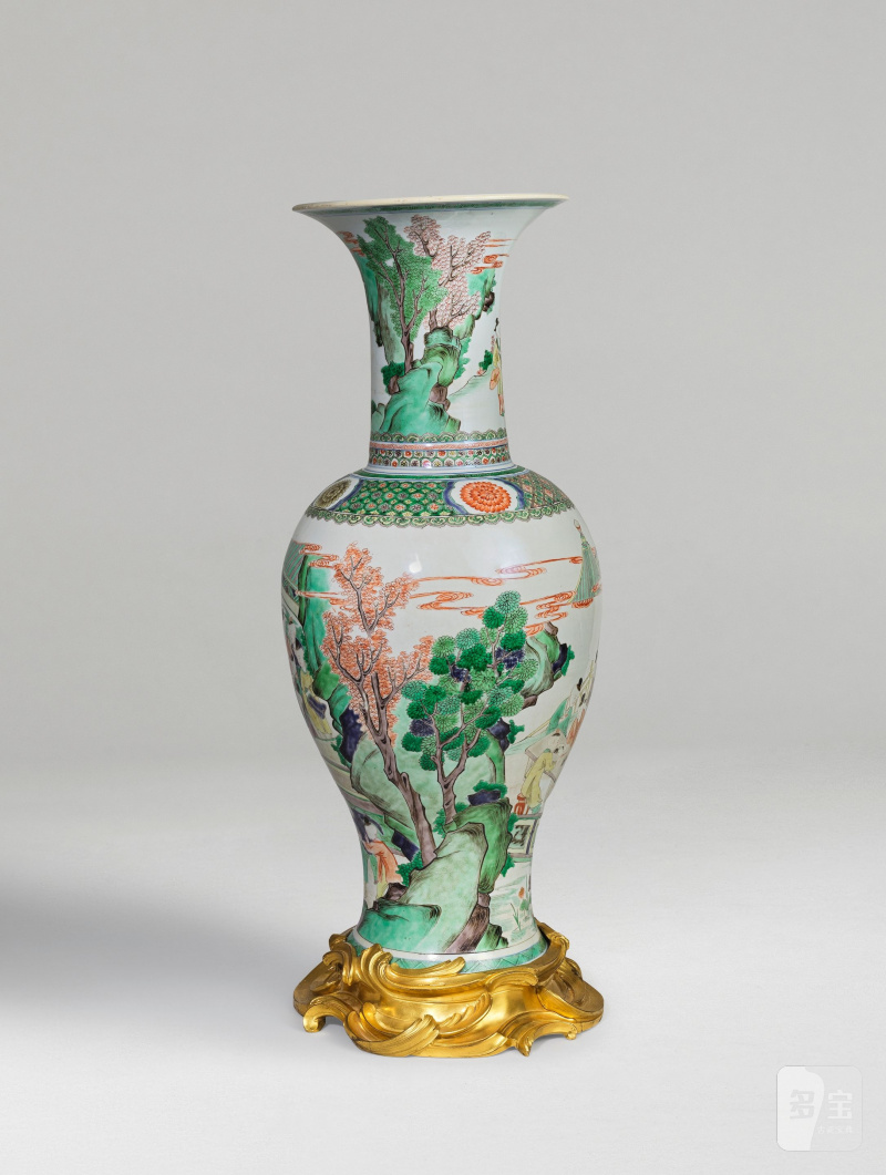 清康熙 五彩百子圖鳳尾尊 | IMPORTANT ET RARE GRAND VASE YENYEN EN PORCELAINE DE LA FAMILLE VERTE - 图19